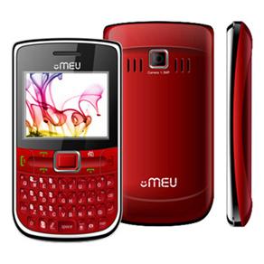 Celular desbloqueado SN61 Meu Preto/Vermelho c/ Câmera 1.3MP, QWERTY, Rádio FM/MP3/MP4, 4 Chips, Wi-Fi, Bluetooth, TV Analógica + Fone + Cartão de 2GB