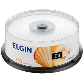 Mídia Elgin CD-RW 12X 700MB 82084 - 25 Unidades