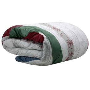 Edredom Solteiro Camesa Microfibra - Verde/Vermelho/Azul/Bege/Branco