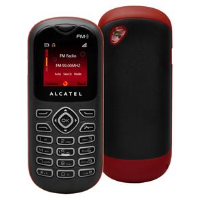 Celular Vivo OT 208 Alcatel Vermelho c/ Rádio FM, Hands free, Jogos, Viva Voz e Fone de Ouvido