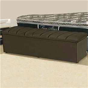 Calçadeira Queen Simbal Condessa com Baú 160cm - Marrom Taupe