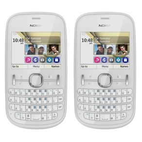 Celular Desbloqueado Nokia Asha 200 Branco c/ Dual Chip, Câmera 2MP + Celular Desbloqueado Nokia Asha 200 Branco c/ Dual Chip, Câmera 2MP