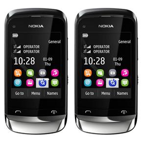 Celular Desbloqueado Nokia C2-06 Grafite Dual c/ Câmera 2MP, touch Screen, Rádio FM, MP3, Bluetooth, Fone de Ouvido e Cartão 2 GB - 2 Unidades