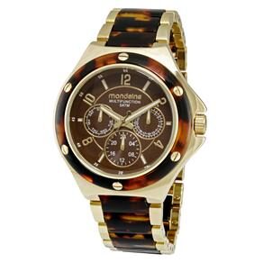 Relógio Feminino Analógico Mondaine Unique 94474LPMGDP1 – Dourado/ Marrom
