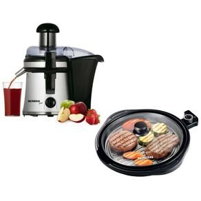 Centrífuga Mondial CF02 Preto/Prata 250W - 110V + Grill Mondial Redondo Smart Grill G-04 - 110V