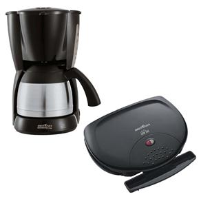 Cafeteira Elétrica Britânia Thermo 36N - Preto/Inox + Grill Britânia Low Fat - Preto