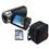 Filmadora Digital Samsung Q200 Preta com LCD 2,7”, Grava em Full HD, Zoom Óptico 20x e Detector de Face + Micro SDHC de 4GB 
