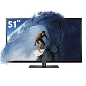 TV 51" 3D Plasma Samsung Série 4 E490 PL51E490B1GXZD com Conversor Digital e Entradas HDMI e USB