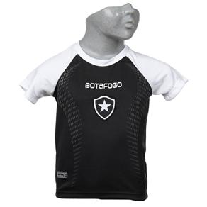 Camiseta Botafogo Braziline Infantil Trop Dry Max - Preta/Branca