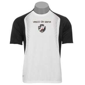 Camiseta Vasco Braziline Trop Dry Max - Branca/Preta
