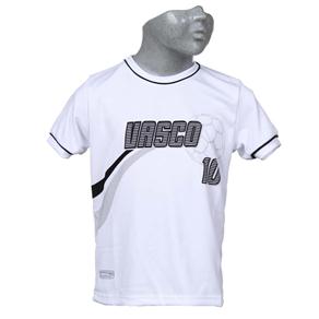 Camiseta Vasco Braziline Infantil Quest Dry Max com Punho - Branca