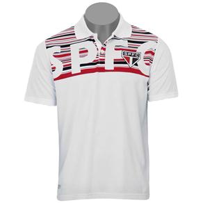 Camisa Pólo São Paulo Braziline Start Dry Max - Branca