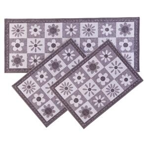 Kit de Tapetes Corttex Casa Flores – 3 Peças