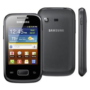 Celular Desbloqueado Vivo Samsung Galaxy Pocket GT-S5300 com Android 2.3, Wi-Fi, 3G, GPS, Câmera 2MP, Rádio, MP3, Touch, Bluetooth e Fone de Ouvido