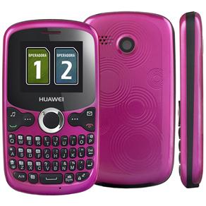 Celular Desbloqueado Huawei G6005 Rosa QWERTY, Dual Chip c/ Câmera VGA, MP3 Player, Rádio FM e Fone de Ouvido