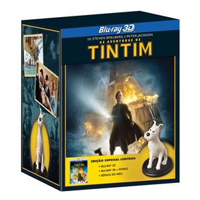 Blu-Ray 3D + Blu-Ray + Réplica do Milu - As Aventuras de Tintim - The Adventures Of Tintin: The Secret Of The Unicorn - 2 Discos