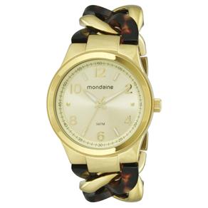 Relógio Feminino Analógico Mondaine 76222LPMFDP2 – Dourado/ Marrom