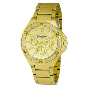 Relógio Feminino Analógico Mondaine Sport Glamour Multifunção 94475LPMGDS2 - Dourado