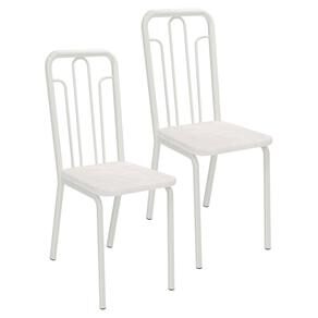 Kit de 2 Cadeiras Kappesberg Zurich em Aço - Branco