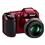 Câmera Digital Nikon Coolpix L810 Vermelha com 16.1MP, Zoom Óptico 26x, LCD 3", Detector de Face, Saída HDMI, Vídeos HD e Fotos em 3D + Cartão de 4GB