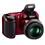 Câmera Digital Nikon Coolpix L810 Vermelha com 16.1MP, Zoom Óptico 26x, LCD 3", Detector de Face, Saída HDMI, Vídeos HD e Fotos em 3D + Cartão de 4GB