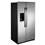 Refrigerador Side by Side GE Europa Inox 23 ZS3FFBFSF com Dispenser de Água e Gelo - 549 L - Inox