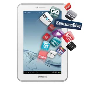 Tablet Samsung Galaxy Tab 2 7.0 P3110 Branco com Tela 7,0”, Processador Dual Core 1.0 GHz, 16GB, Câmera 3.2MP, Wi-Fi, GPS, Bluetooth e Android 4.0 