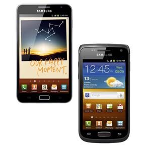 Celular Desbloqueado Samsung Galaxy Note, 3G, GPS e Cam 8MP + Celular Desbloqueado TIM Samsung Galaxy W, Tela 3.7’’,Android 2.3,Wi-Fi,3G, GPS, Cam 5MP