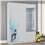 Guarda-Roupa Kappesberg com 3 Portas e 2 Gavetas – Branco/Azul