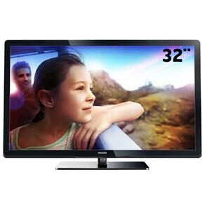 TV 32” LCD Philips Série 32PFL3007D/78 HD Preta com Entradas HDMI e USB, Conversor Digital Integrado - 120 Hz