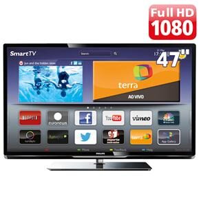 TV 47” Philips LED 47PFL5007G/78 Full HD com Smart TV, Conversor Digital e Entradas HDMI e USB