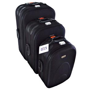 Conjunto de Malas Fixxar Expansiva com 3 Peças P/M/G - Preto