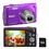 Câmera Digital Nikon CoolPix S3300 Roxa com LCD 2.7”, 16.0 MP, Zoom Óptico 6x, Vídeo HD + Cartão de 8GB