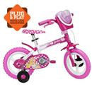 Bicicleta Barbie Caloi Aro 12 - Rosa/Branco