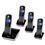 Telefone Digital sem Fio Motorola Dect 6.0 Auri 3500 MRD4 com Id. Chamadas, Viva-Voz, Visor e Teclado Iluminado + 3 Ramais