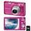 Câmera Digital Fujifilm Finepix JX580 Rosa com LCD 3.0", 16MP, Zoom Óptico 5x, Vídeo em HD, Detector de Face e Sorriso + Cartão de 4GB