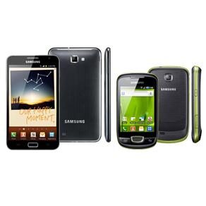 Celular Desbloqueado Samsung Galaxy Note com Processador de 1.4GHz, Android 2.3, Wi-Fi, 3G, GPS, Câmera 8MP + Celular Desbloqueado Samsung Galaxy Mini