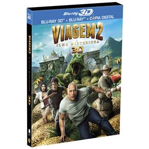 Blu-Ray 3D + Blu-Ray + Cópia Digital - Viagem 2: A Ilha Misteriosa - Journey 2: The Mysterious Island - 2 Discos
