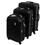 Conjunto de Malas Fixxar Policarbonato Giro 360° com 3 Peças P/M/G - Preto