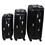 Conjunto de Malas Fixxar Policarbonato Giro 360° com 3 Peças P/M/G - Preto