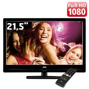 TV Monitor 21.5" LED AOC T2254WE Full HD com Conversor Digital e Entrada HDMI 