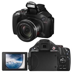 Câmera Digital Canon PowerShot SX40HS Preta Full HD com 12.1 MP, LCD 2.7" Móvel, Zoom Óptico 35x, PictBridge e Detector de Sorrisos e Faces