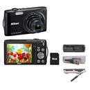 Câmera Nikon CoolPix S3300 Preta c/ LCD 2.7”, 1...