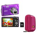 Câmera Nikon CoolPix S3300 Roxa c/ LCD 2.7”, 16...