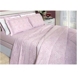 Edredom King Kacyumara Vida Bela Magnólia 200 Fios - Rosa