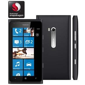 Celular Desbloqueado Nokia Lumia 900 Preto com Windows Phone, Câmera 8MP, Internet Explorer 9, 3G, Wi-Fi, Bluetooth, Pacote Office e Fone de Ouvido