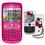 Cel Desbloq Claro Nokia C3 Rosa c/ Câmera 2MP, QWERTY, Wi-Fi, MP3, Bluetooth, Fone de Ouvido e Cartão 2GB c/ Adesivo Hello Kitty