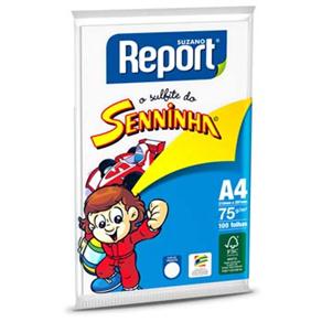 Papel Sulfite Report Senninha A4 100 Folhas - Branco