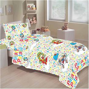 Jogo de Cama e Edredom Infantil Camesa Patati Patatá