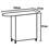 Mesa de Passar Roupa Ditália MP-300 c/ 2 Portas e Cabideiro - Branca/Preta